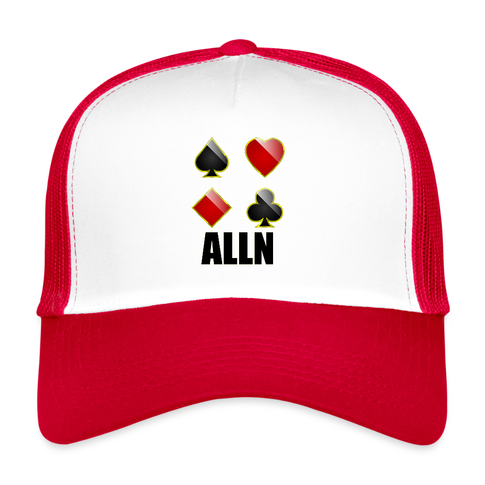 Casquette Trucker ALLN - Divers coloris - blanc/rouge