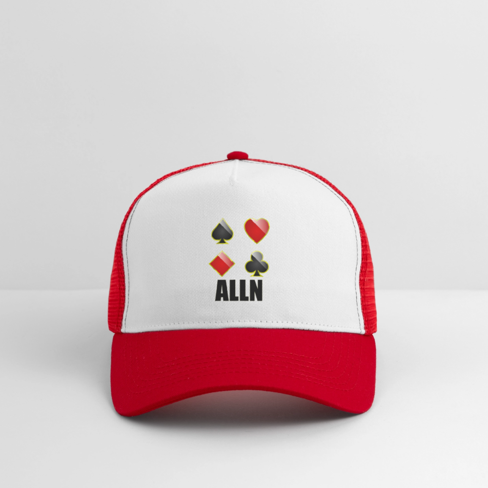 Casquette Trucker ALLN - Divers coloris - blanc/rouge