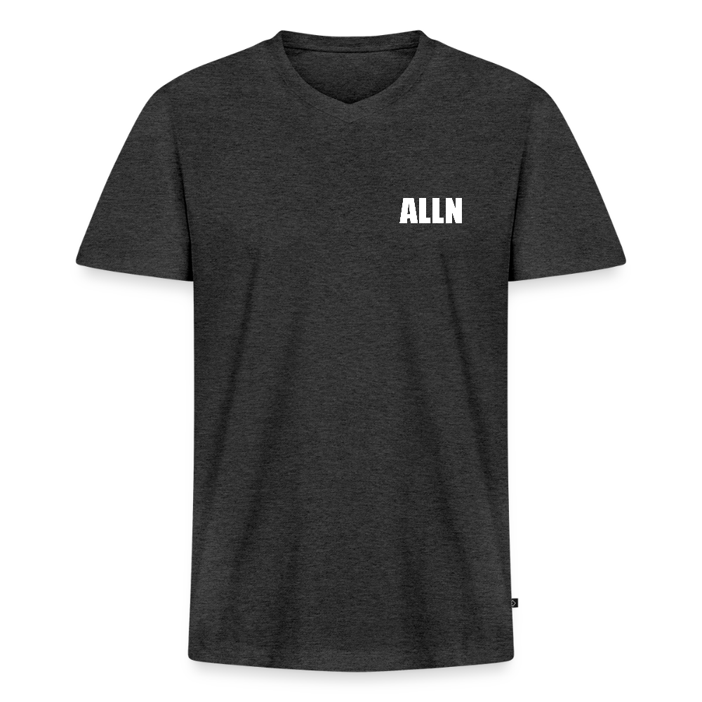 T-shirt col V ALLN - anthracite chiné