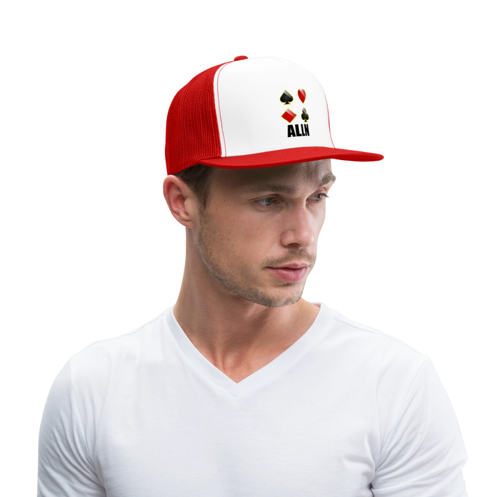 Casquette Trucker ALLN - Divers coloris - blanc/rouge