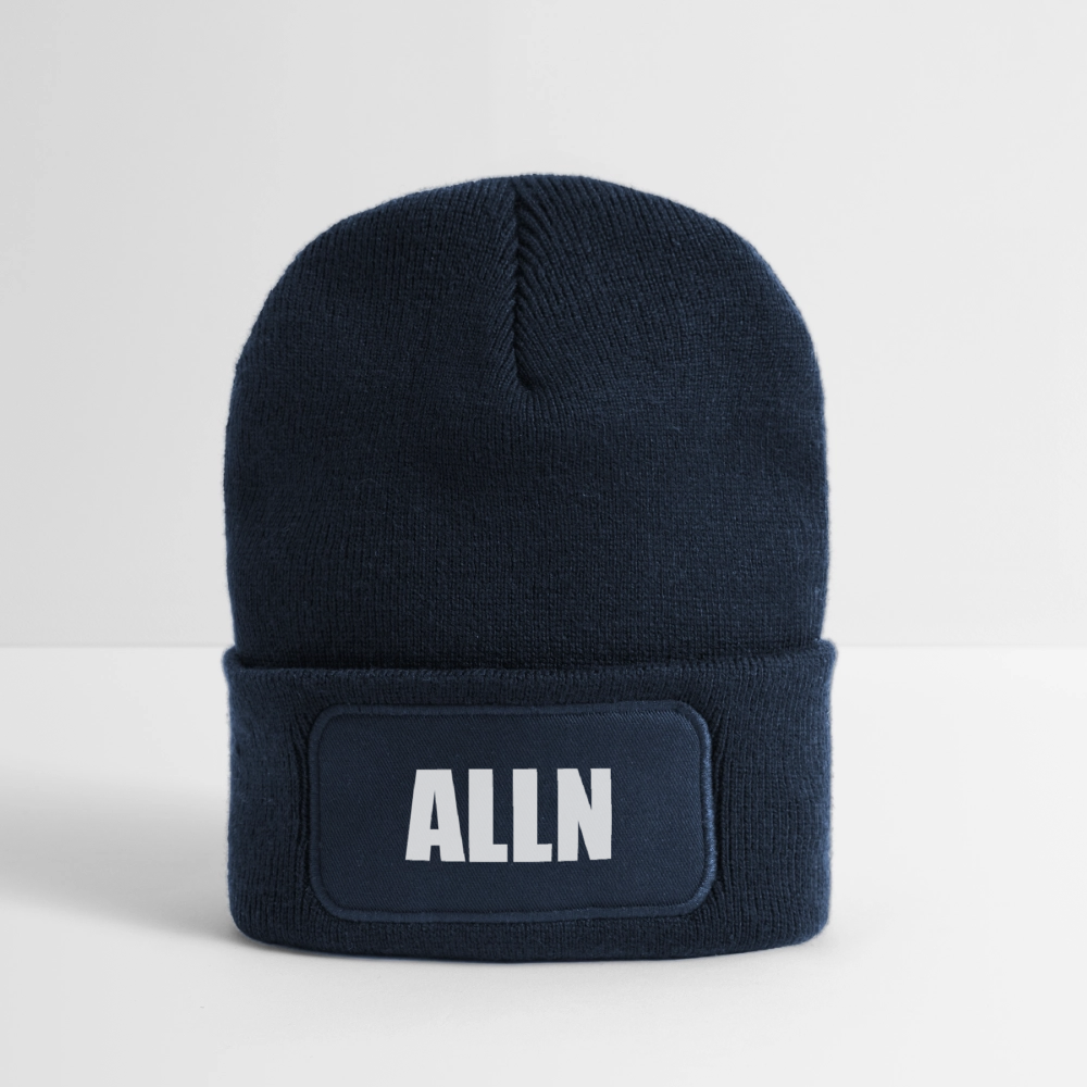 Beanie recyclé à patch - bleu marine