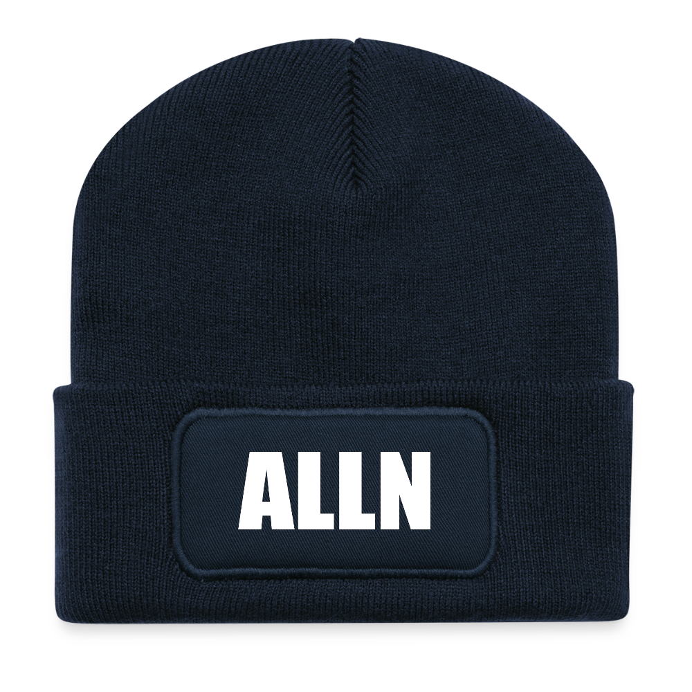 Beanie recyclé à patch - bleu marine