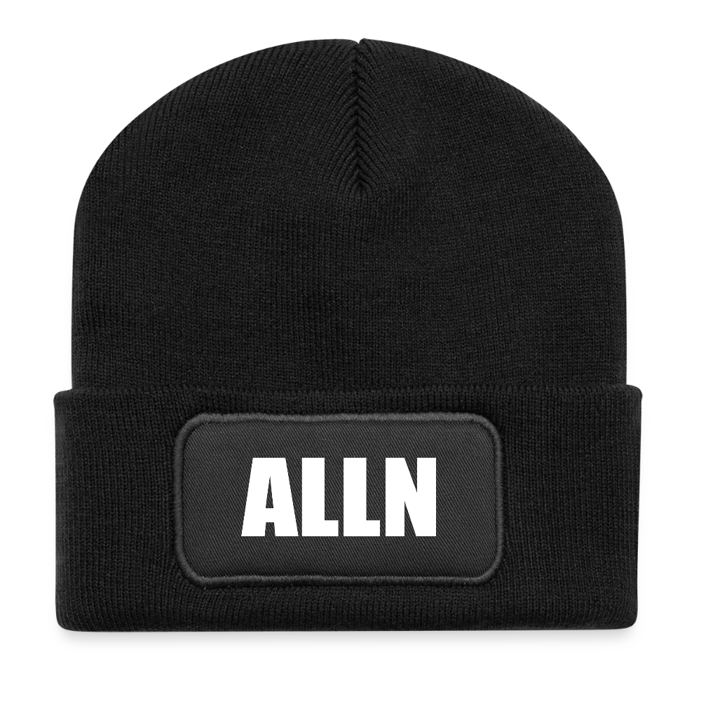 Beanie recyclé à patch - noir