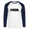 T-shirt POKER manches longues - blanc/marine