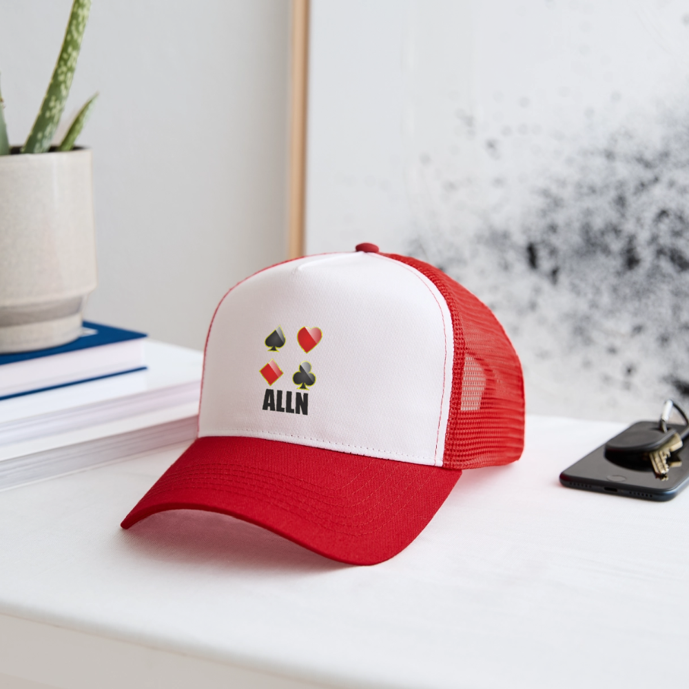 Casquette Trucker ALLN - Divers coloris - blanc/rouge