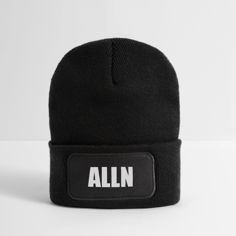 Beanie recyclé à patch - noir